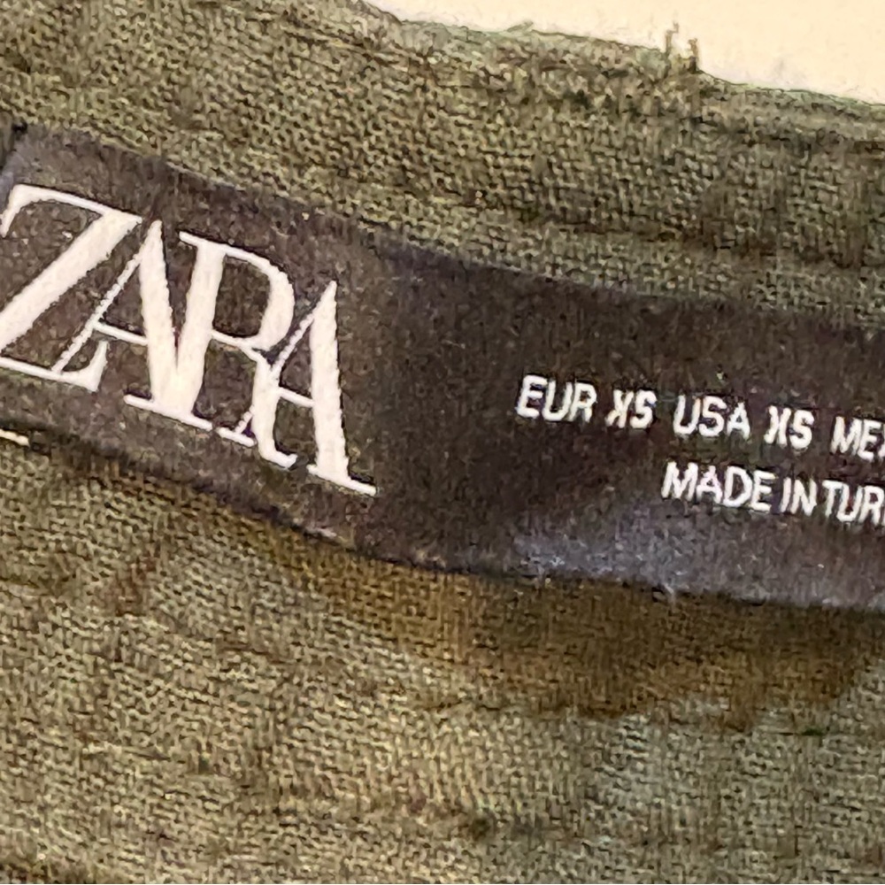Zara Women's Cargo wide legs- Dark Green pants size XS - Picture 9 of 10